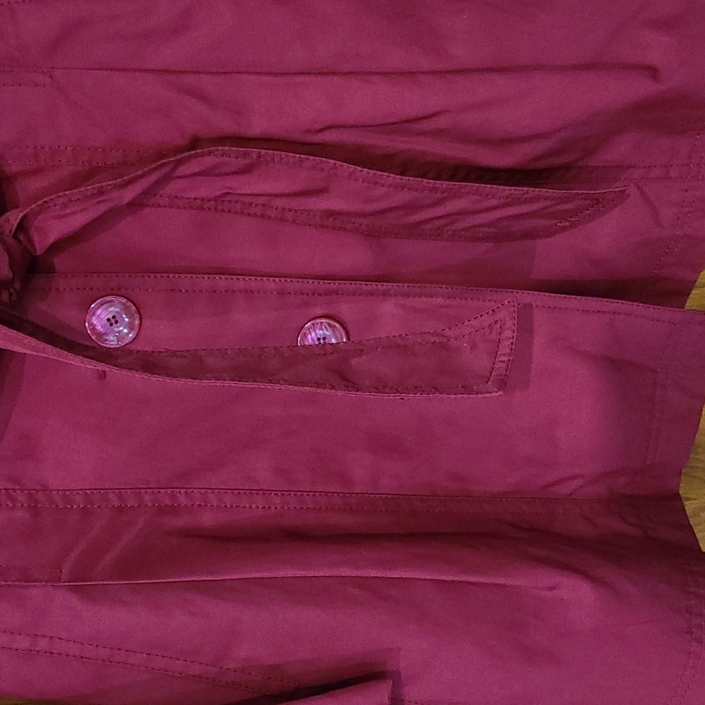 Merona Raspberry Trenchcoat - Picture 5 of 9